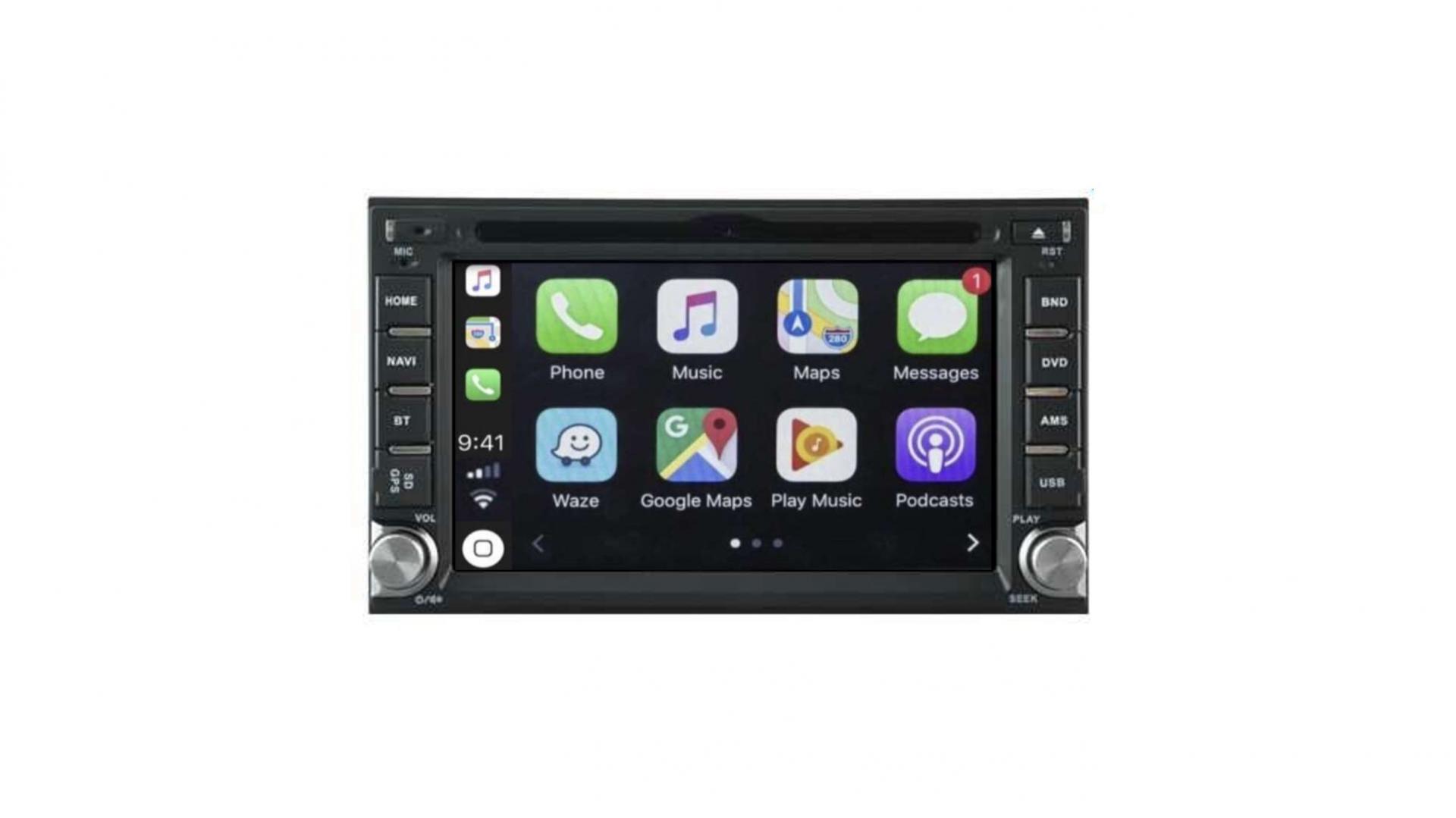 Autoradio GPS tactile Bluetooth Android & Apple Carplay Hyundai Sonata,  Elantra, Terracan, Santa Fe, Tucson, Getz et Matrix + caméra de recul