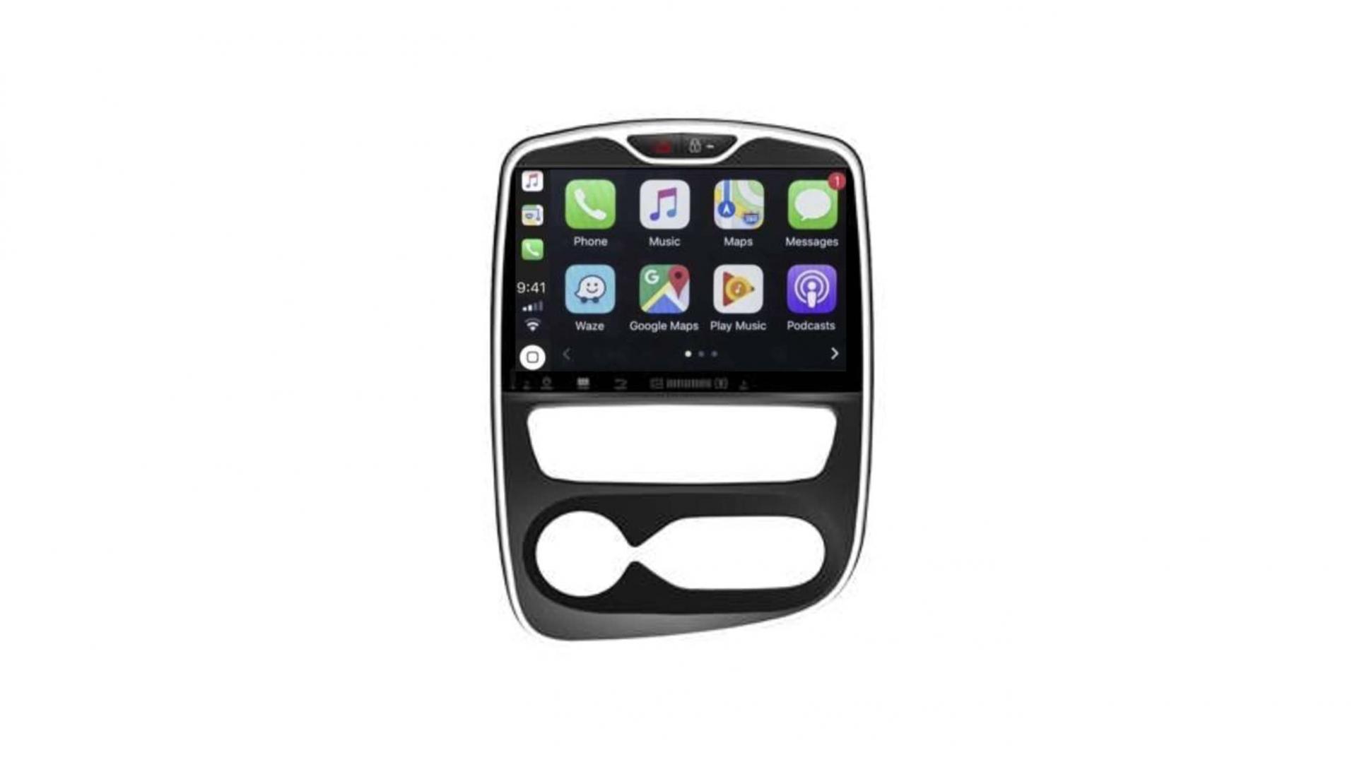 Autoradio GPS tactile Bluetooth Android & Apple Carplay Renault Zoe et Clio  IV de 2012 à 2018 + caméra de recul