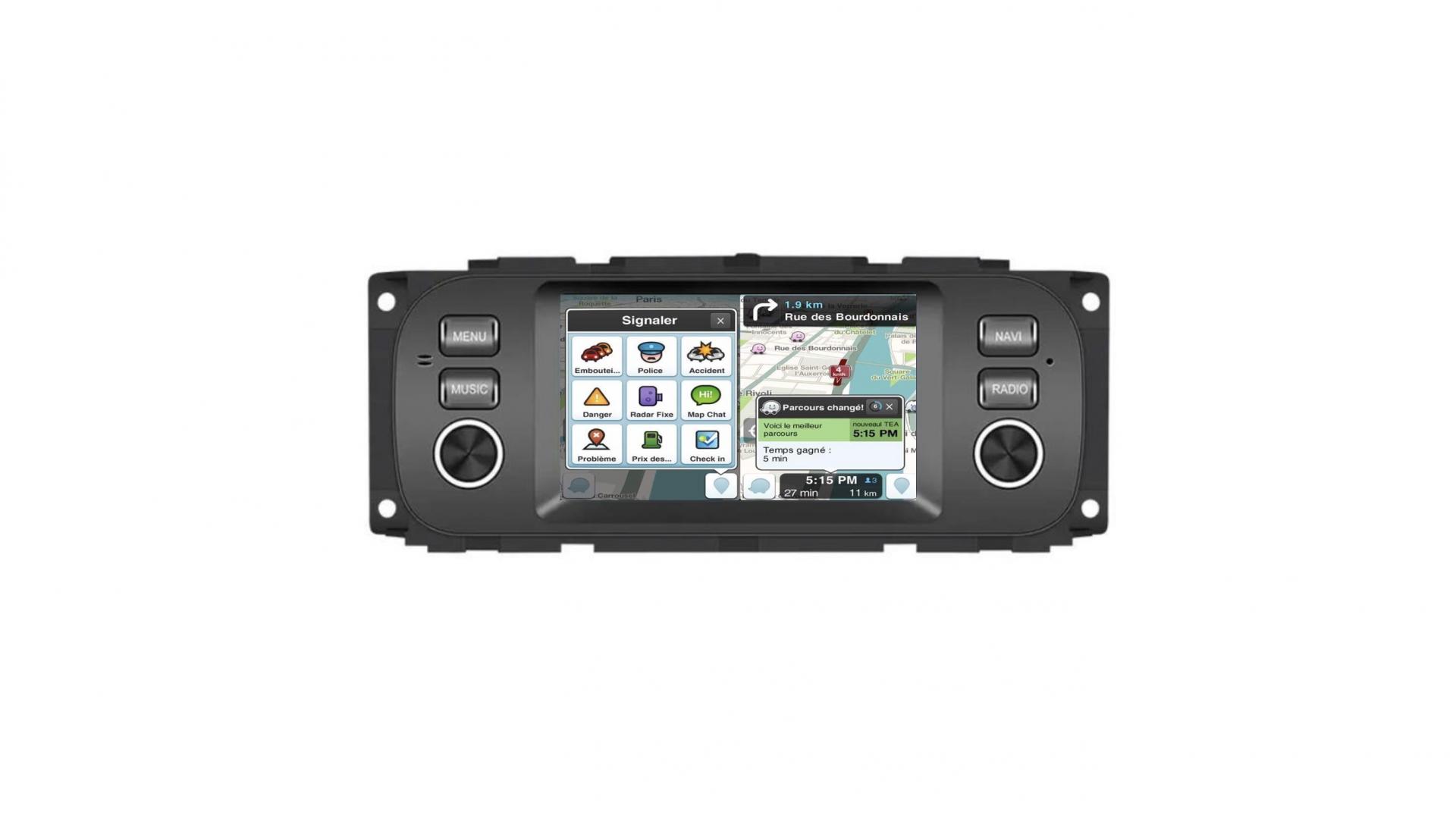 Autoradio GPS full tactile Bluetooth Android & Apple Carplay Jeep