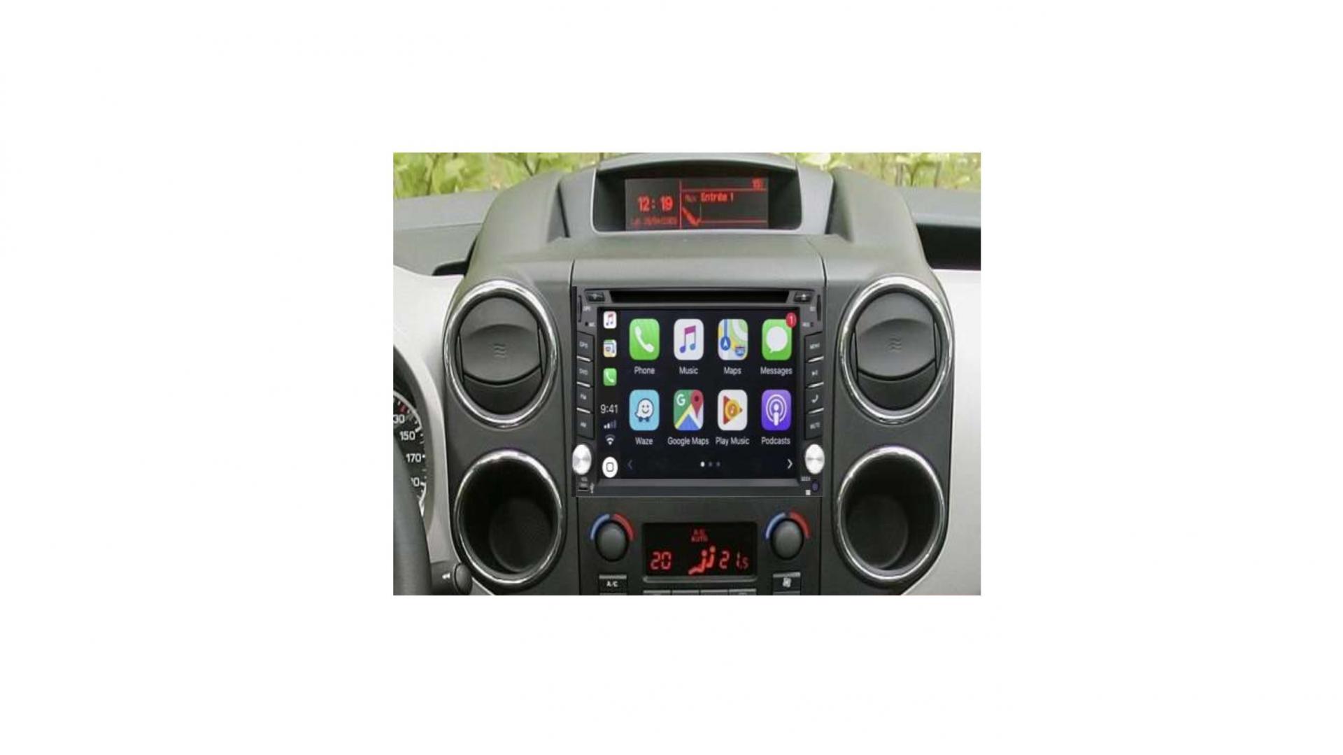 Autoradio tactile GPS Bluetooth Android & Apple Carplay Citroën Berlingo de  2008 à 2019 + caméra de recul