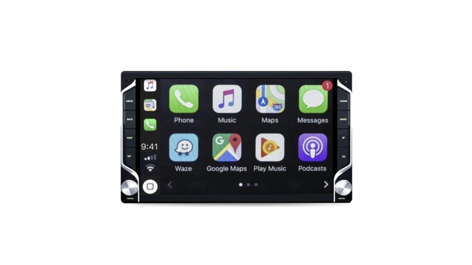 Autoradio tactile GPS Bluetooth Android & Apple Carplay 2DIN + caméra de  recul