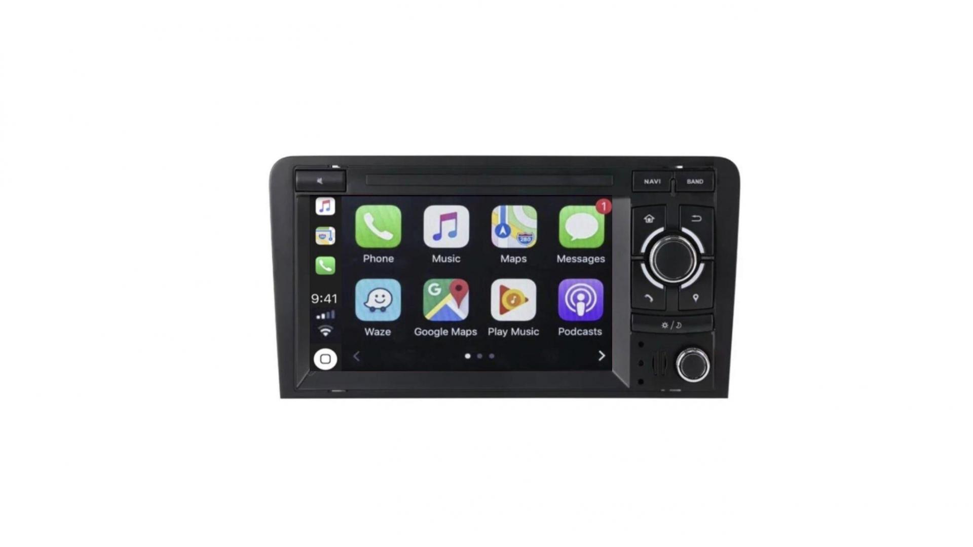 Autoradio GPS tactile Bluetooth Android & Apple Carplay Audi A3 8P, S3,  RS3, Sportback + caméra de recul