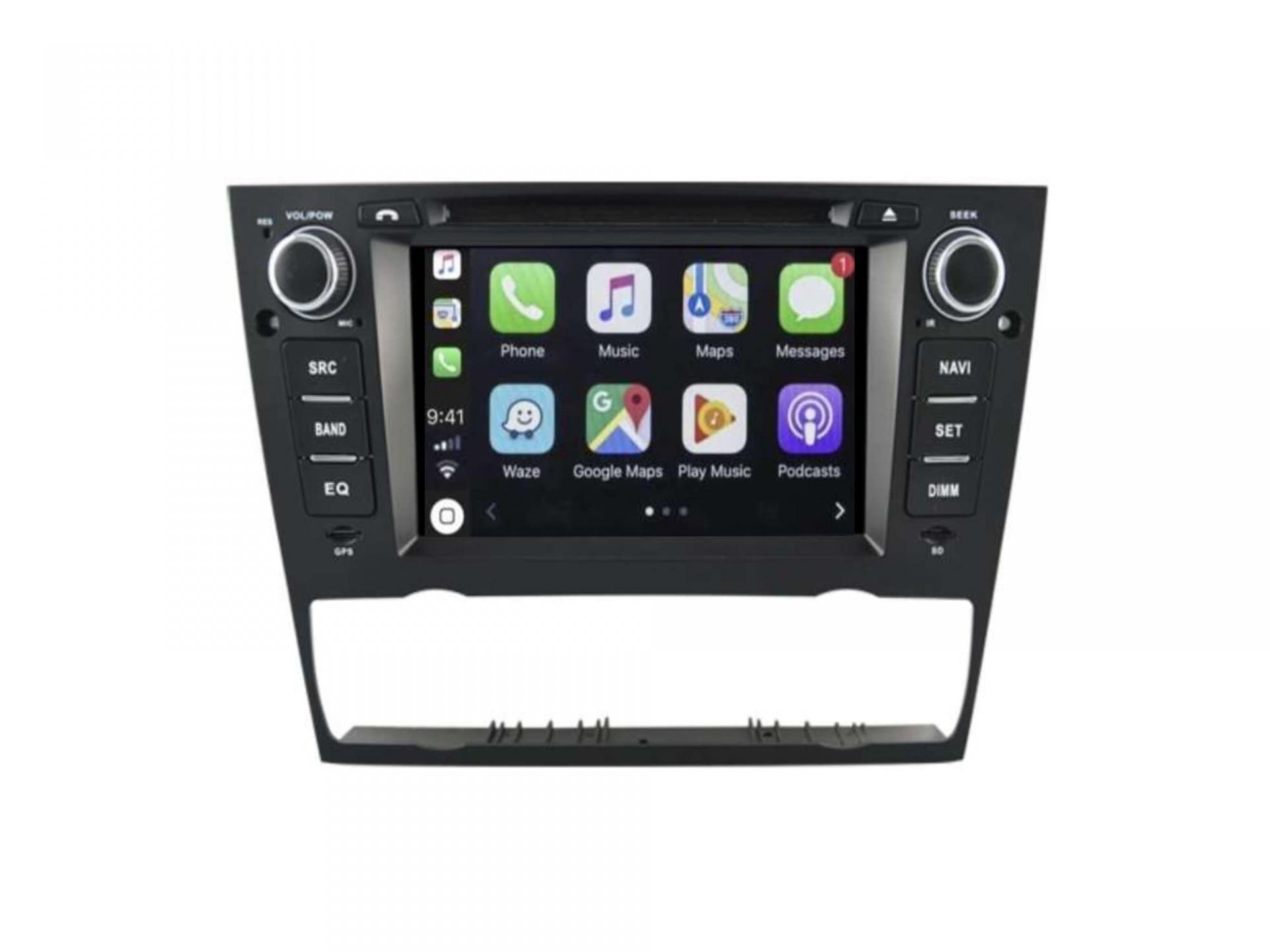 Autoradio tactile GPS Bluetooth Android & Apple Carplay BMW Série 3 E90,  E91, E92, et E93 de 2005 à 2012 + caméra de recul