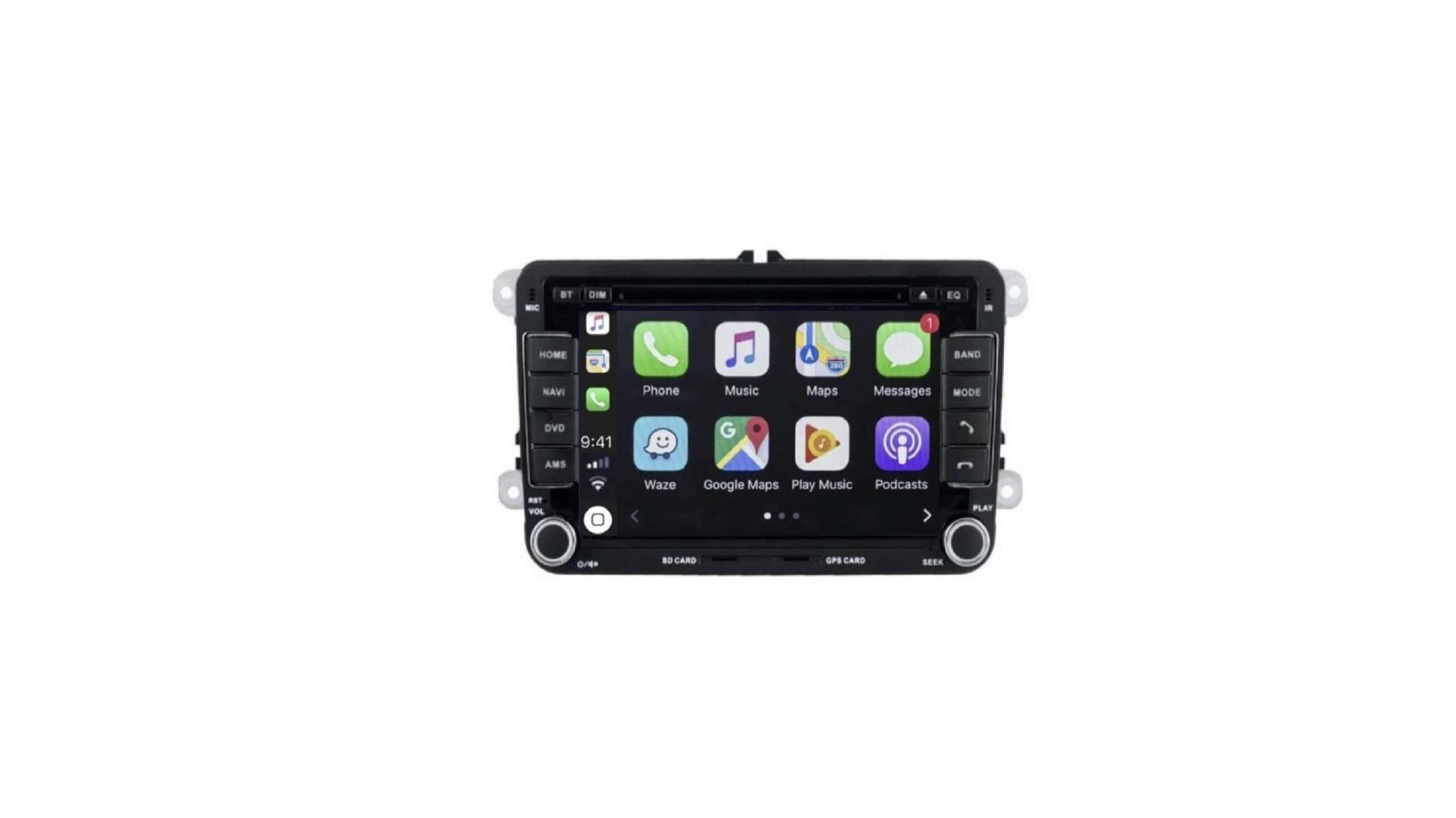 Autoradio tactile GPS Bluetooth Android & Apple Carplay Skoda Superb  Octavia Yeti Roomster Fabia Rapid + caméra de recul